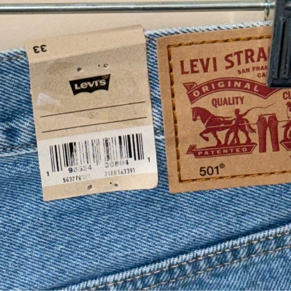 Levi's Blue High-Waisted Jean Shorts - Picture 5 of 5